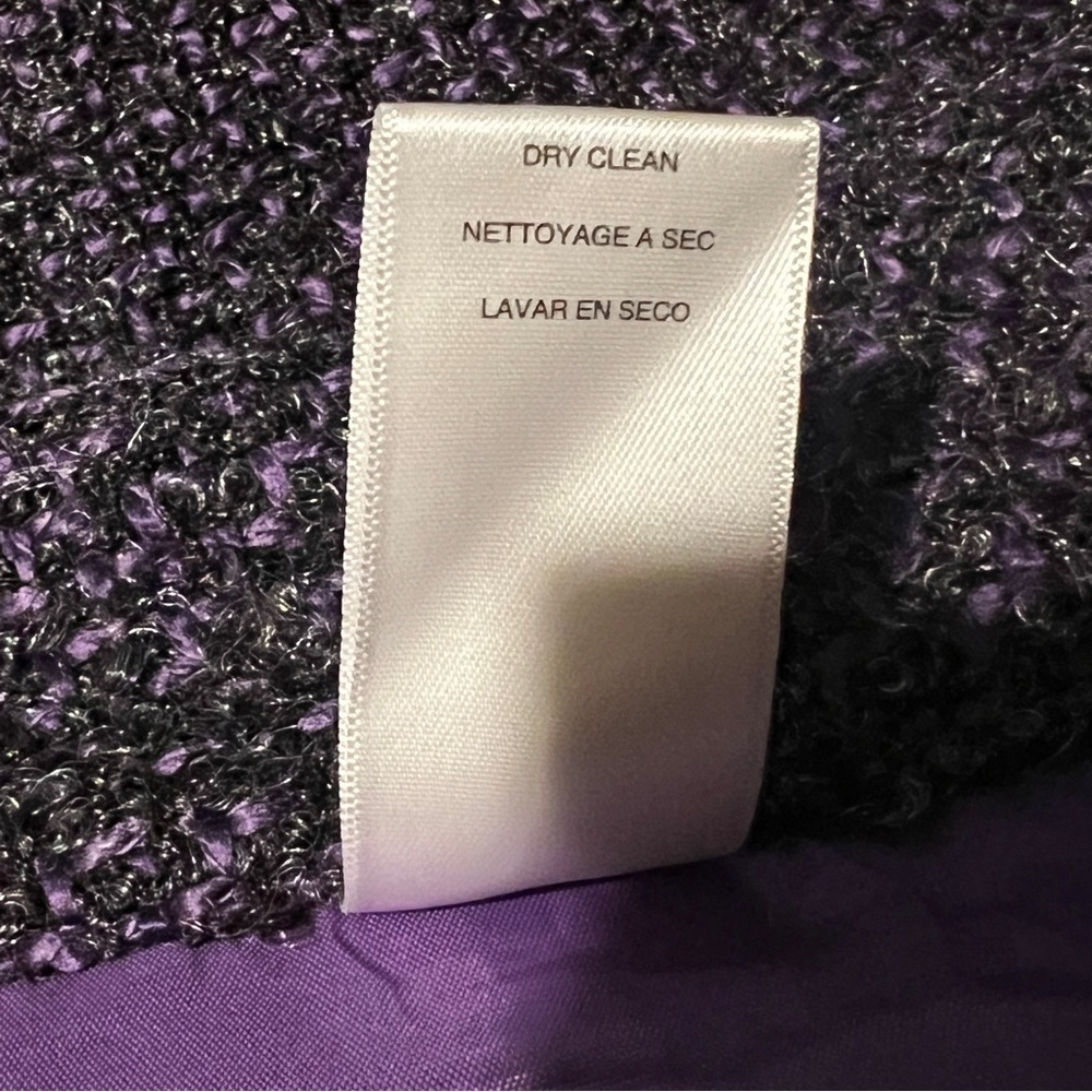 Michael Kors Purple Tweed Mini Skirt, Size 6 - Picture 6 of 6